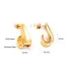 Pendientes de Moda con Forma de J Transfronterizos Diseño de Nicho Ins Pendientes Irregulares con Forma de Arco a la Moda Pendientes de Acero Inoxidable Joyería para Mujeres