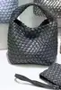 Bolso Cubo Tejido a Mano para Mujer 2025 Nuevo Bolso de Piel Genuina para Mujer Bolso Tote Pequeño de Moda Bolso de Mano para Hombro Cruzado