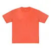Camiseta Lavada com Efeito Desgastado Europeia e Americana Primavera e Verão Marca Tendência Manga Curta Algodão Puro Batik Retrô Flocos de Neve Fritos Top Solto