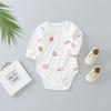 Mameluco de bebé manga larga con broches en la entrepierna triangular kayak para recién nacidos niños y niñas primavera y otoño algodón enterizo camiseta interior