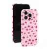 Tela cheia de estrelas cor-de-rosa, adequada para capa de celular Apple 18 Pro Max, para meninas, também disponível para telefones Xiaomi, Huawei e Vivo