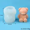 Molde de silicone DIY de vários formatos de urso, animal de desenho animado, molde para vela aromática artesanal, decoração de gesso