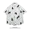 Camisa de manga corta de Hawái para hombre marca de moda camisa de manga corta para hombre verano playa camisa floral atuendo de pareja camisa holgada