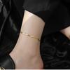 Pulsera de Cadena de Hueso de Serpiente Plana de Alta Calidad Acero de Titanio para Mujer Chapado en Oro de 18K Estilo Frío Simple Mori Antidecoloración