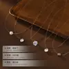 Bajo Árbol Rong Plata S925 Venta Caliente Lágrimas de Sirena Invisibles Collar de Moissanita para Mujer Gama Alta Más Fácil de Combinar Cadena para Clavícula Estilo Caliente