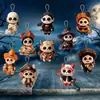 Colgante de Calavera de Madera 2D para Día de Muertos de Halloween Decoración para Espejo Retrovisor de Coche Estilo Bruja Adorno Plano de 8 cm