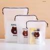 Bolsa con Cordón Almacenamiento de Zapatos de Viaje Bolsa con Cordón para Toalla Facial Bolsa de Embalaje de Plástico PE Esmerilado Personalización