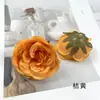 Cabeça de flor de rosa artificial pequena com centro aberto, grampo de cabelo de flor falsa Austin para DIY, acessório de guirlanda, adereço para fotografia de casa