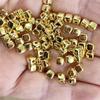 6mm pequeno pêssego coração estrela de cinco pontas banhado a ouro contas de prata acessórios de joias faça você mesmo pulseira de contas de amor