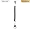 Corda de Pesca com Isca com Dispositivo de Controle de Peixe Retrátil Automático, Fio de Aço Embutido, Acessório de Equipamento de Pesca, Fivela de Corda, Vara de Pesca com Isca