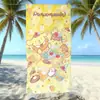 Toalla de Playa con Estampado de Perro Pudín de Sanrio, Absorbente de Agua, Secado Rápido, Fibra Ultrafina, Toalla de Baño para Vacaciones, Directo de Fábrica