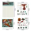Pegatinas de Escena de Boda Estilo Chino de Dibujos Animados, Pegatinas de Paisaje en Miniatura, Pegatinas de Escena DIY con Línea de Posicionamiento, Mismo Estilo que en Xiaohongshu, Alivio del Estrés