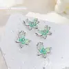 Famosos en Internet adornos para uñas de mariposa de doble capa, tridimensionales, incrustados con diamantes, láser inteligente, color hielo transparente, mariposa, decoración de uñas DIY