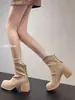 Imprescindibles para Niñas Otoño/Invierno 2026 Zapatos para Uso Diario, Citas y Commute con Tacón Grueso Apilado y Suela Gruesa Estable con Detalle de Hebilla
