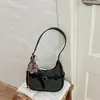 Bolso de mano de color liso para mujer para principios de otoño 2026, Bolso de hombro cruzado con patrón de lichi de moda, Bolso cruzado nuevo de verano