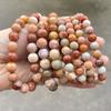 Jingde Joyería Jade Coral Color Natural Pulsera de Cuentas Redondas de un Círculo Sencilla Joyería para Parejas Venta al por Mayor