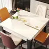 Toalha de mesa de PVC à prova d'água, à prova de óleo, lavável e resistente ao calor, com estampa de plantas e flores, modelo 2025 novo, luxo leve, toalha de mesa de jantar de alta qualidade