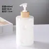 Frasco de Vidro Quadrado para Álcool em Gel Transfronteiriço, Gel de Banho, Shampoo, Frasco Reutilizável de Grande Capacidade, Frasco Dispensador de Sabão Tipo Pressão
