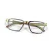 Armazones Metálicos de Gama Alta para Lentes de Armazón Ic Mismo Estilo Dos Tonos Oscar-1 Marco Cuadrado Retro Lentes para Mujer Lote Mixto