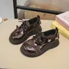 Zapatos de Cuero para Niños 2026 Primavera y Otoño Zapatos de Princesa con Lazo para Niñas Zapatos Británicos de Suela Suave para Niños Zapatos de Cuero de Moda