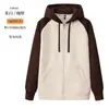 Moletom Personalizado com Logo, com Capuz, Espesso, Roupa de Grupo para Outono e Inverno, Forrado com Fleece, Sarja 100% Algodão, Bordado, Cardigan com Ombro Caído