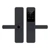 Cerradura de huellas dactilares exclusiva transfronteriza, cerradura inteligente de puerta Tuya, soporte multilingüe, adecuada para puertas interiores de madera, fabricante de cerradura de huellas dactilares y contraseña
