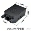 Adaptador de Interface VGA Sem Solda Conector Macho e Fêmea DB15 de Três Fileiras com Carcaça Conector de Monitor de 15 Pinos