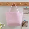 Bolsa de Playa de Verano Transfronteriza, Estilo Perezoso, Gran Capacidad, Bolso de Mano Rayado, Retro, Estilo Fresco, Bolso de Compras para el Hombro