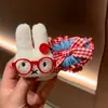 Coelho Cartoon Fofo de Bolinhas com Grande Volume de Cabelo, Prendedor Banana na Parte de Trás da Cabeça, Acessório de Cabelo Versátil para Meninas