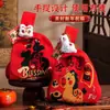 2026 Año del Caballo Nuevo Estilo Chino Festivo Rojo Bolso de Mano Tejido de Moda Versátil Bolsa de Regalo