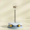 Plato Giratorio para Juguetes de Gato con Bola Dispensadora de Premios con Resorte para que los Gatos se Diviertan y Alivien el Estrés, Juguete para Gatos Mascotas, Disco de Juego para Gatos