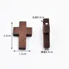 Acessórios para Joias DIY Mini Cruz de Madeira Cruz Cor de Café Vintage Pingente DIY para Colar Acessórios de Contas Soltas