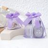 En stock bolsa de joyería de lazo al por mayor bolsa de malla transparente multicolor bolsa de almacenamiento de joyería de anillo bolsa de cordón cosmético