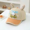 Sombrero de sol de conejo de dibujos animados lindo estilo coreano, gorra de béisbol para niños estilo ins, nuevo modelo transfronterizo para niños pequeños de 2 a 6 años