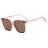 Gafas de Sol de Gama Alta para Mujer con Montura Cuadrada, Aptas para Rostros Grandes, Efecto Adelgazante, Protección UV para Conducir, Gafas de Sol Polarizadas, Gafas de Sol