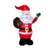 Modelo Inflable Navideño de 1.8m Luz LED Papá Noel Bolsa de Regalo de Fondo Decoración para Patio Exterior Jardín Fiesta