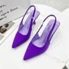 2024 Nuevo Estilo Sandalias de Punta Hueca Za Tacones Altos Transfronterizas Zapatos de Mujer Exportación Talla Grande Punta Afilada Sandalias de Aguja para Mujer