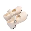 Zapatos de Cuero Elegantes y de Moda para Niñas 2026 Otoño Nuevos Suela Suave Tacones Altos para Niñas, Adecuados con Faldas, Zapatos de Princesa con Estilo para Niños Mayores