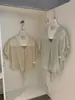 WGWE Roupas de Verão Femininas Estilo Coreano Preguiçoso Solto Emagrecedor Cordão Design Decote V Renda Manga Curta Camisa W9897