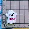 Brillante Murciélago de Halloween Calavera Calabaza Globo Ocular Fantasma Pasador Cuerda para el Cabello Funda para Teléfono Móvil Accesorios de Resina DIY