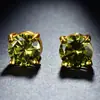 Pendientes de Cristal de Zirconia Blanca Redonda con Garras Cuatro, Explosiones Blancas K Blancas de Shein Transfronterizos para Mujer, 8 mm, Joyería de Oreja Simple de Moda Versátil
