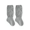 20 Estilos Nuevos de Calcetines Apilables para Niños, Calcetines Largos de Algodón de Color Sólido para Bebés de Otoño, Calcetines Altos sin Costuras para Bebés