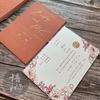 600g Papel de Algodón Letterpress Impresión Letterpress Estilo Hong Kong Doble Cara Dorado Invitación Tarjeta de Invitación Personalización