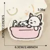 Acessórios de Vestuário Bordados Originais Lixin Adesivo Bordado Gato de Pelúcia Desenho Animado Patch Autoadesivo Tecido Adesivo para Diário Manual
