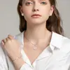 Conjunto de Collar, Aretes y Pulsera de Flor de Rosa, Juego de Joyería Chapado en Oro de 14K para Mujer, Directo del Fabricante