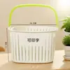 Cesta de Armazenamento Portátil de Plástico, Cesta de Higiene Pessoal, Cesta de Compras para Banheiro, Cesta de Banho, Cesta de Armazenamento de Grande Capacidade, Presente com Texto Impresso