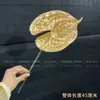 Flores de Nochevieja, Flores Artificiales Doradas, Eucalipto Dorado, Hortensia, Abanico Dorado, Hojas de Ginkgo, Cubo de la Fortuna, Arreglo Floral, Hojas, Flores de Plástico