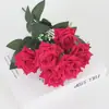 Nuevas 7 Canciones del Mar Manojos de Cuernos de Rosa Decoración Romántica de Paisaje para Bodas en Casa Flores Artificiales Al por Mayor