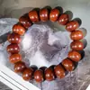 Cuentas de Ábaco de Palo de Rosa, Cuentas Budistas, Pulseras de Madera, Cuentas de Forma Especial, Cuentas de Madera, Joyería Suave para Envolver el Dedo, Cuentas de Rosario Hechas a Mano