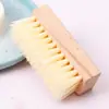 Cepillo de limpieza para zapatillas deportivas al por mayor de fábrica cepillo suave de madera cepillo de limpieza para calzado cepillo de limpieza para zapatos de madera